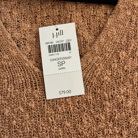 J. Jill Gold Knit Top, small petite - Picture 4 of 6